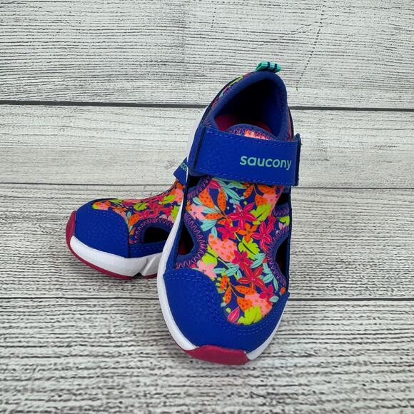 Saucony Girl's Bright Summer Quick Splash Water Sneakers Size 7 - Picture 2 of 10
